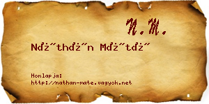 Náthán Máté névjegykártya