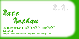 mate nathan business card